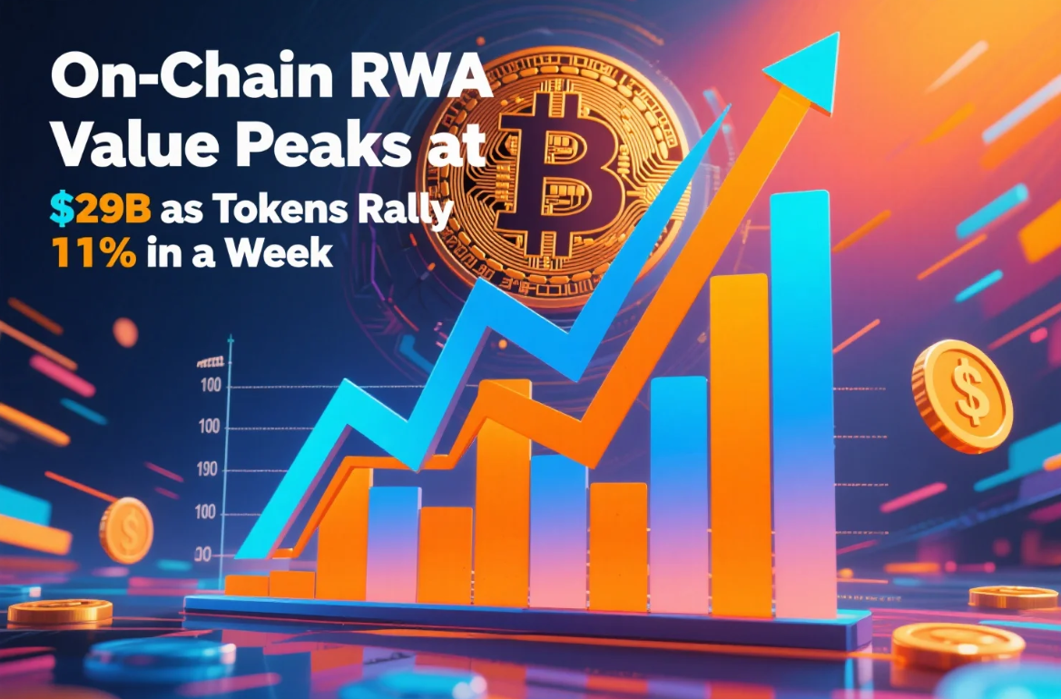  On-Chain RWA Value Peaks at $29B as Tokens Rally 11% in a Week