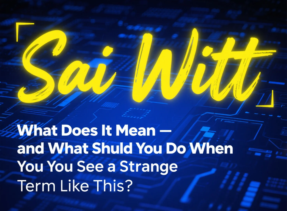 “Sai Witt” in Crypto: What Does It Mean — and What Should You Do When You See a Strange Term Like This?